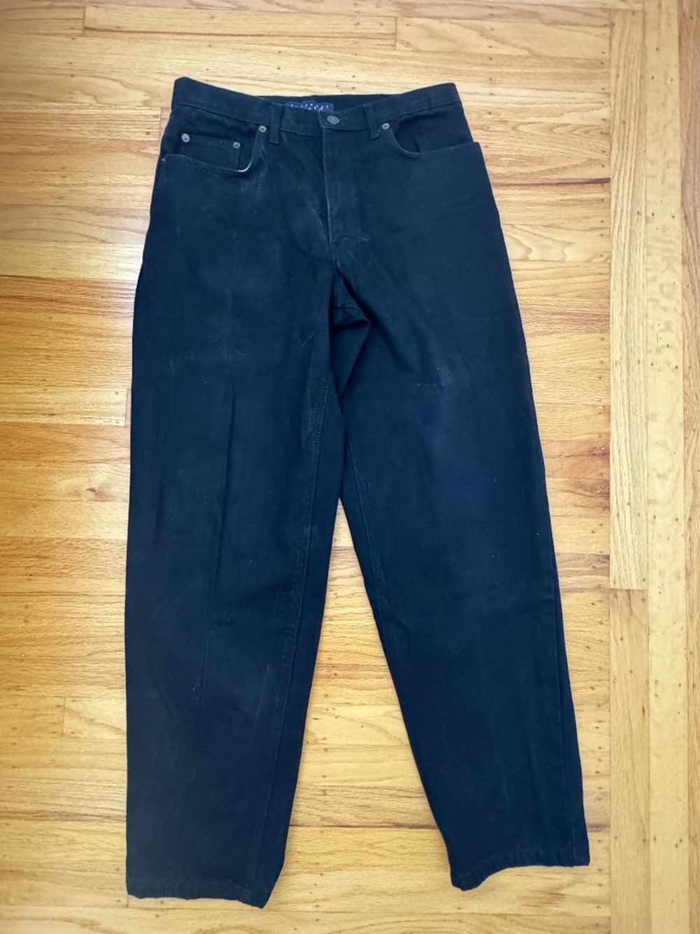 Backroad Blues Men’s Black Denim Jeans 32x32 100% Cotton Straight Leg